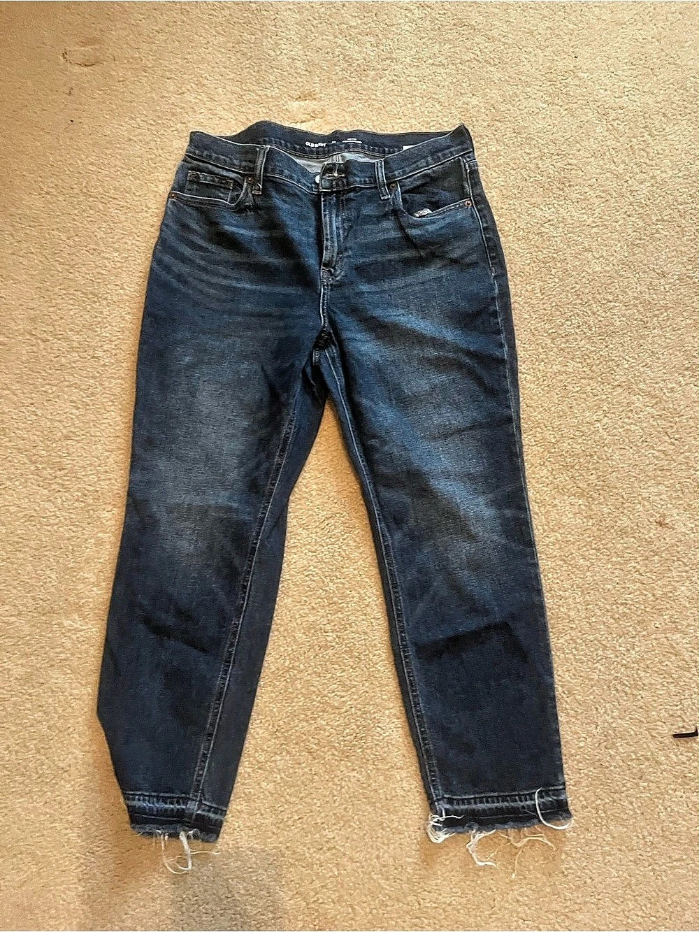 Old Navy Mid-Rise Boyfriend Jeans Blue Waist 10